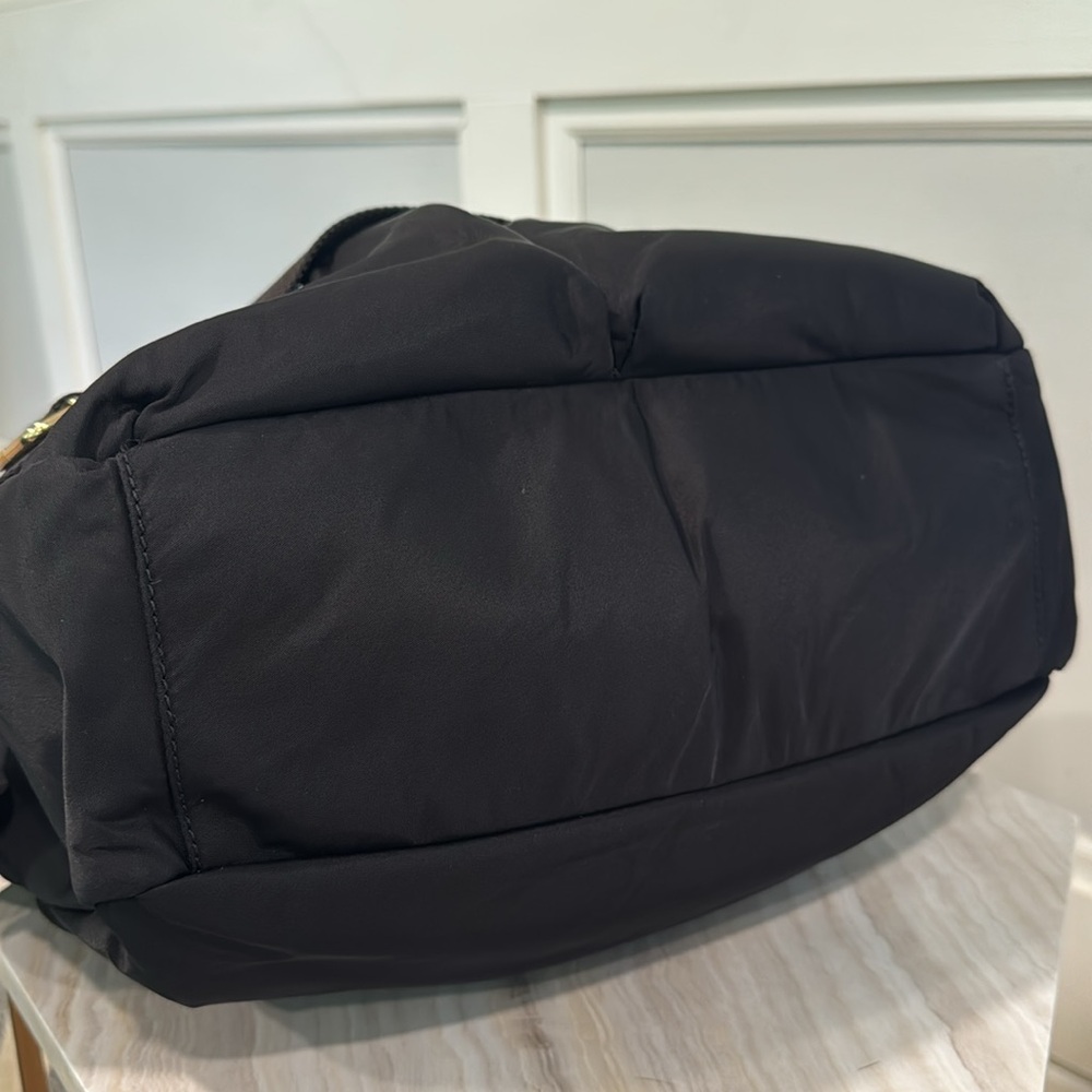 Tory Burch Bag Large Nylon Black Baby Bag Work Travel Bag with Adjustable Strap - Picture 8 of 17